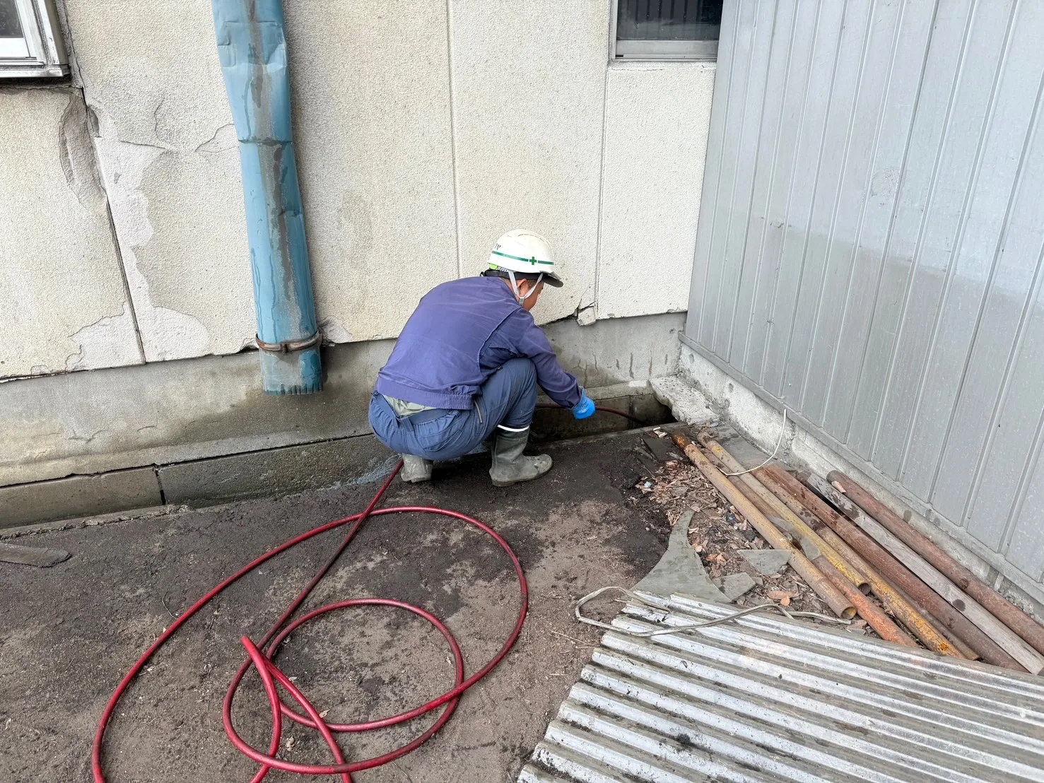 【側溝洗浄工事】松本市・塩尻市で外構工事|平沢土建株式会社